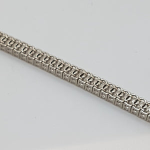 Sterling Silver Double Row CZ Tennis Bracelet