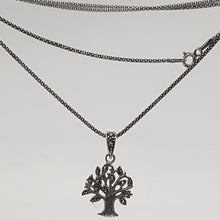 Load image into Gallery viewer, Sterling Silver and Marcasite Tree of Life Pendant
