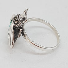 Load image into Gallery viewer, Sterling Silver Turquoise and Marcasite Bee Ring
