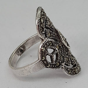 Vintage Sterling Silver Marcasite Ring